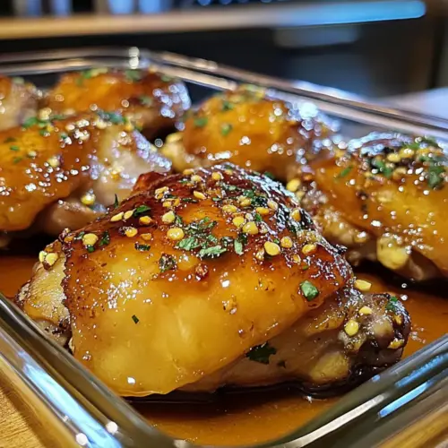 Honey Garlic Chicken Thigh Bake
