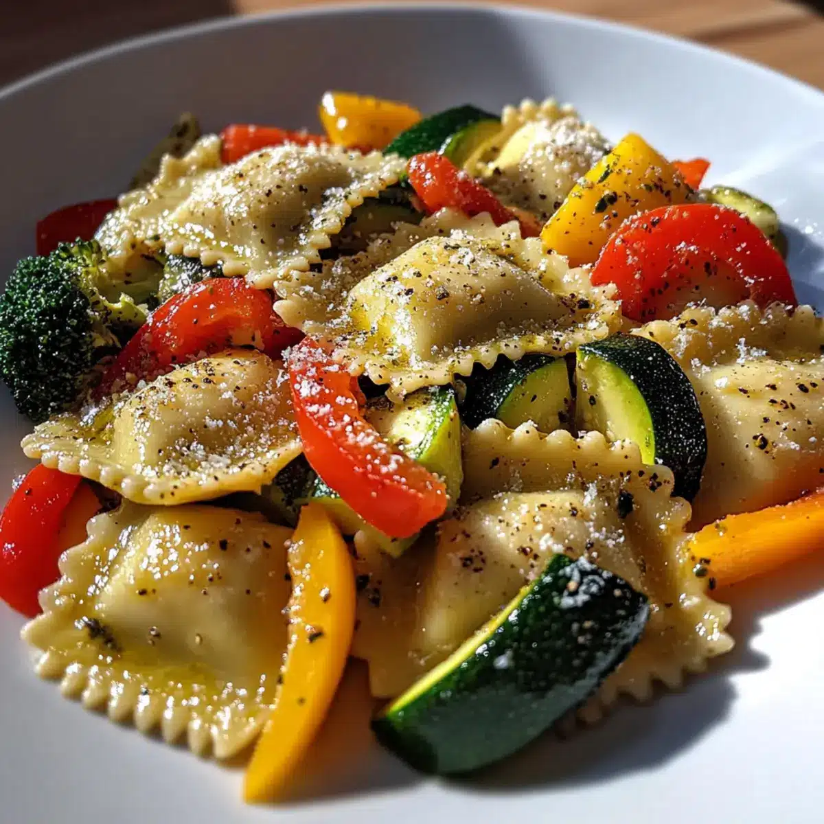 25 Minute Ravioli and Veggies