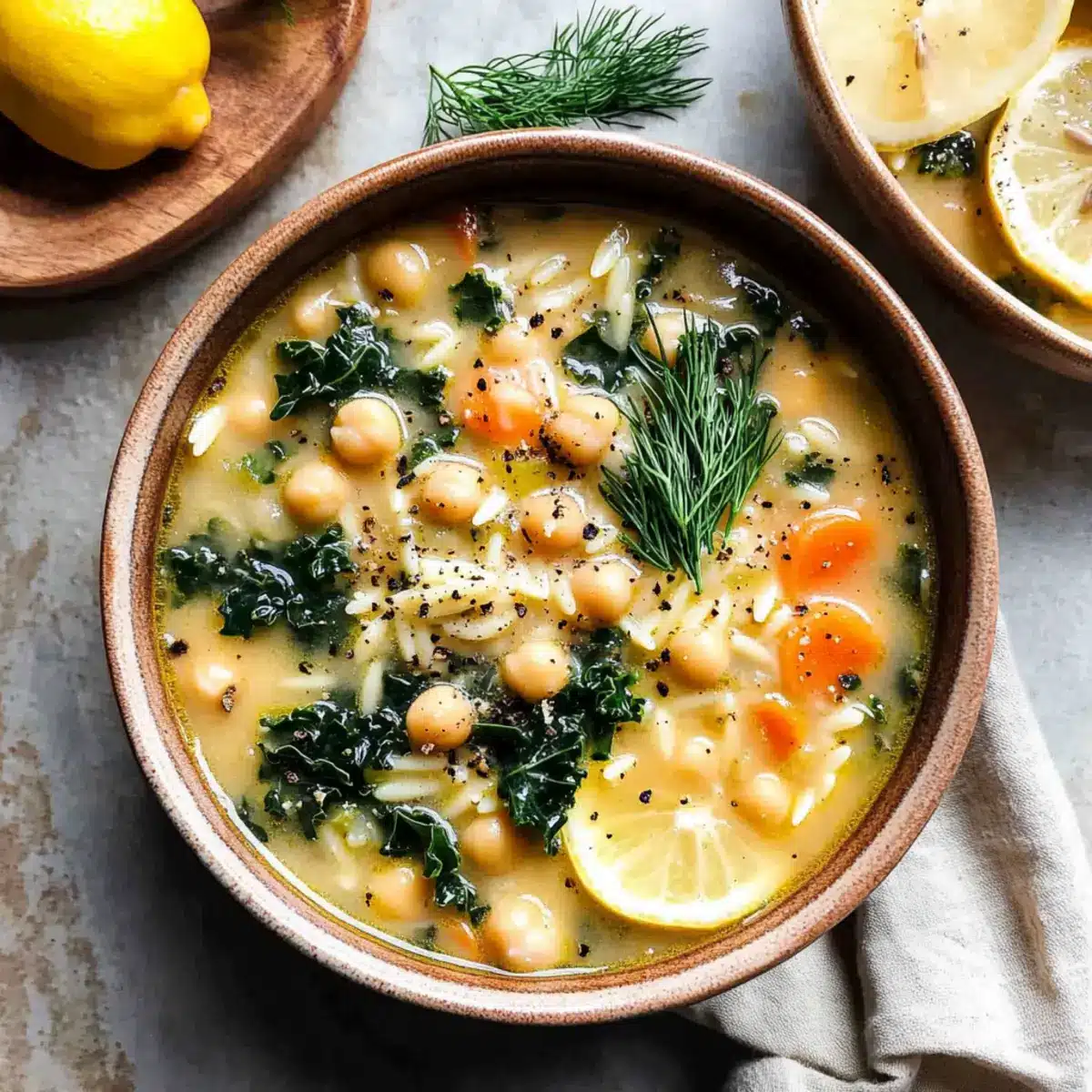 Lemony Greek Chickpea Soup