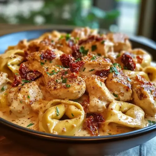 Creamy Crockpot Marry Me Chicken Tortellini