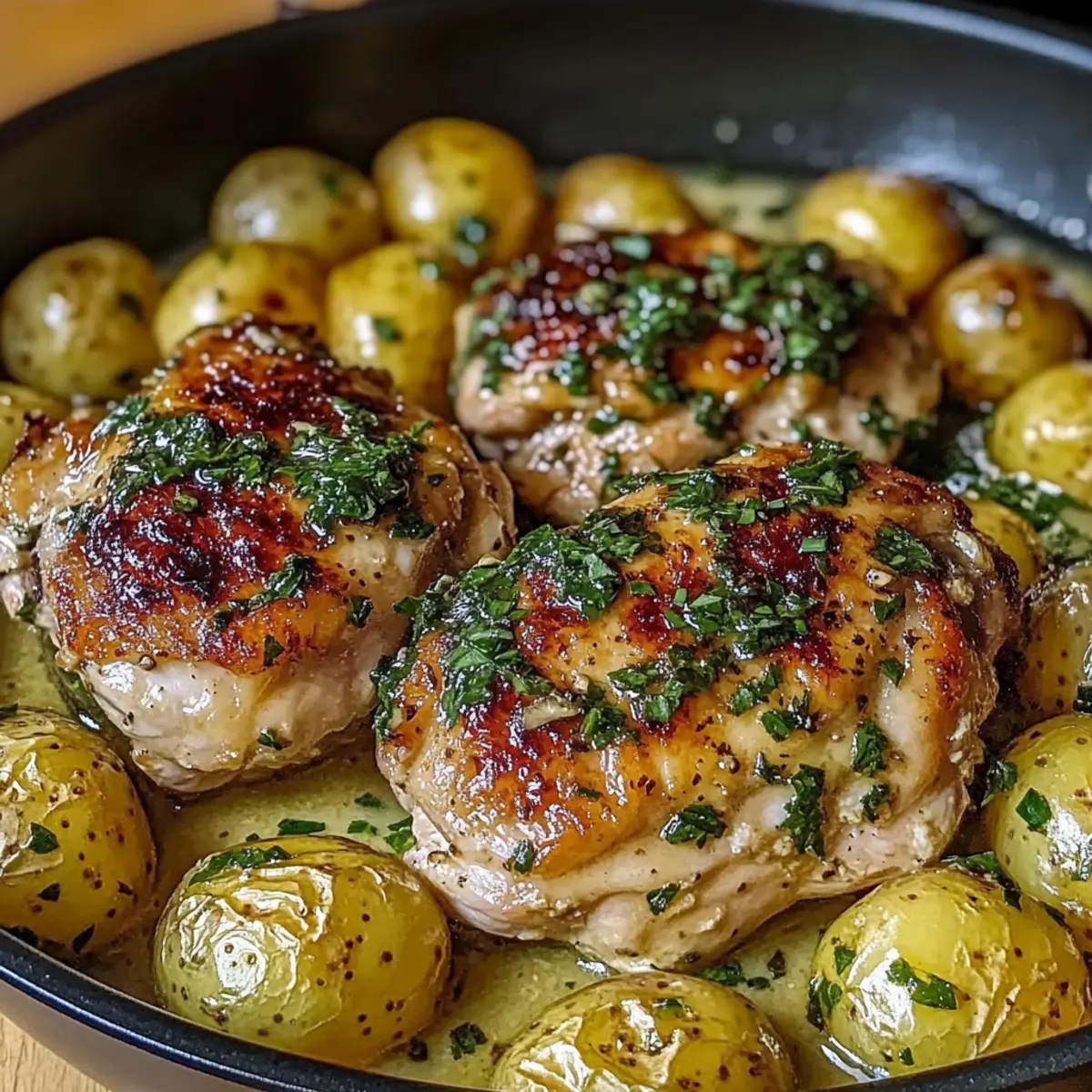 One-Pan Cowboy Garlic Chicken & Potatoes