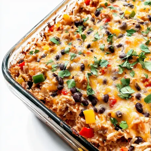 Easy Chicken Burrito Casserole