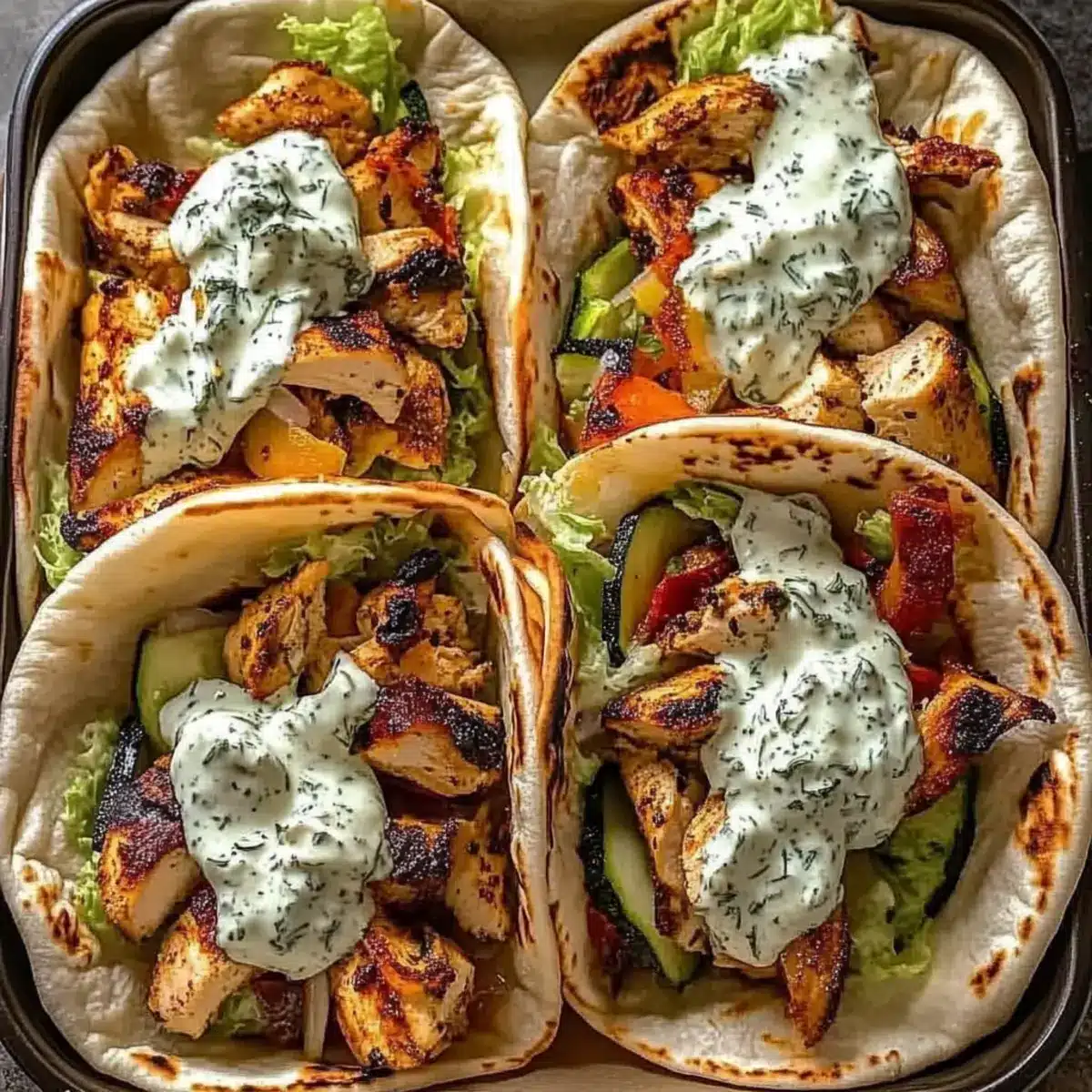 Sheet Pan Chicken Pitas with Herby Ranch