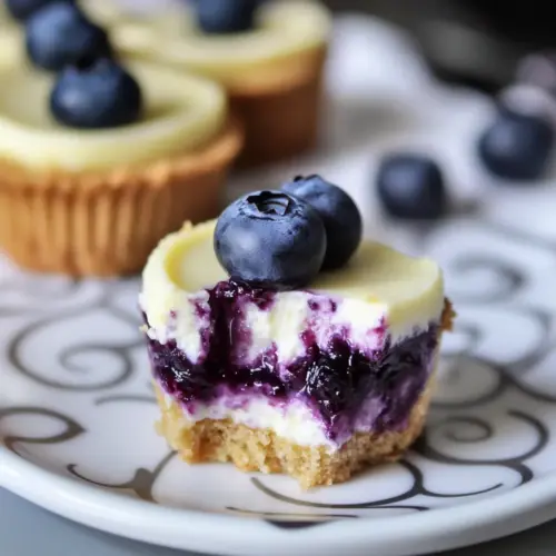 Lemon Blueberry Mini Cheesecakes