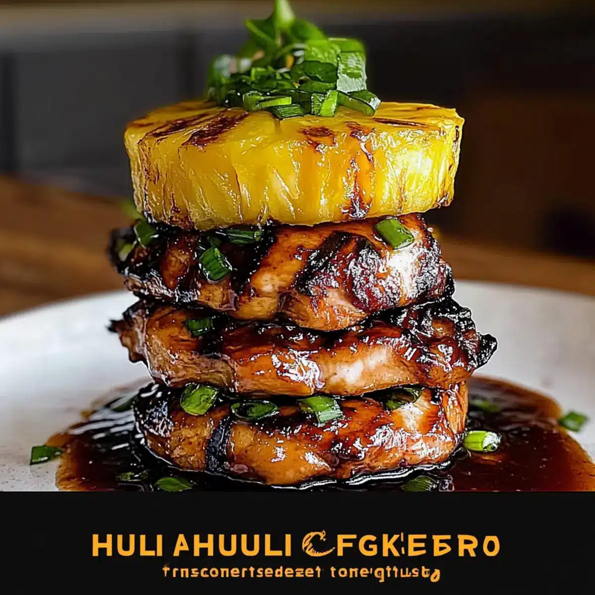 Hawaiian Huli Huli Chicken Stack