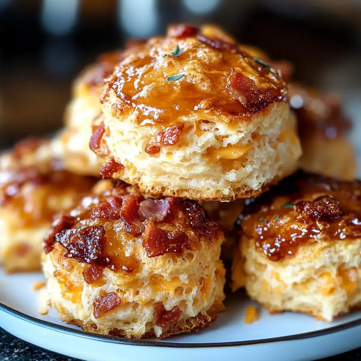 Maple Bacon Cheddar Biscuits