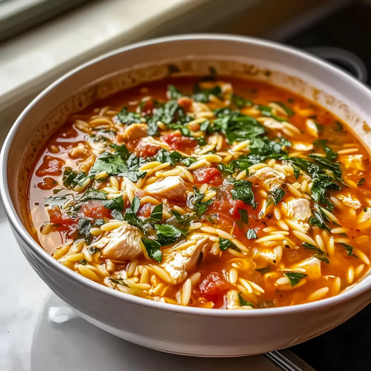 Chicken Orzo Tomato Soup