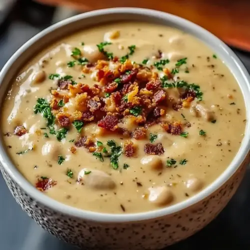 Creamy White Bean Soup with Dijon