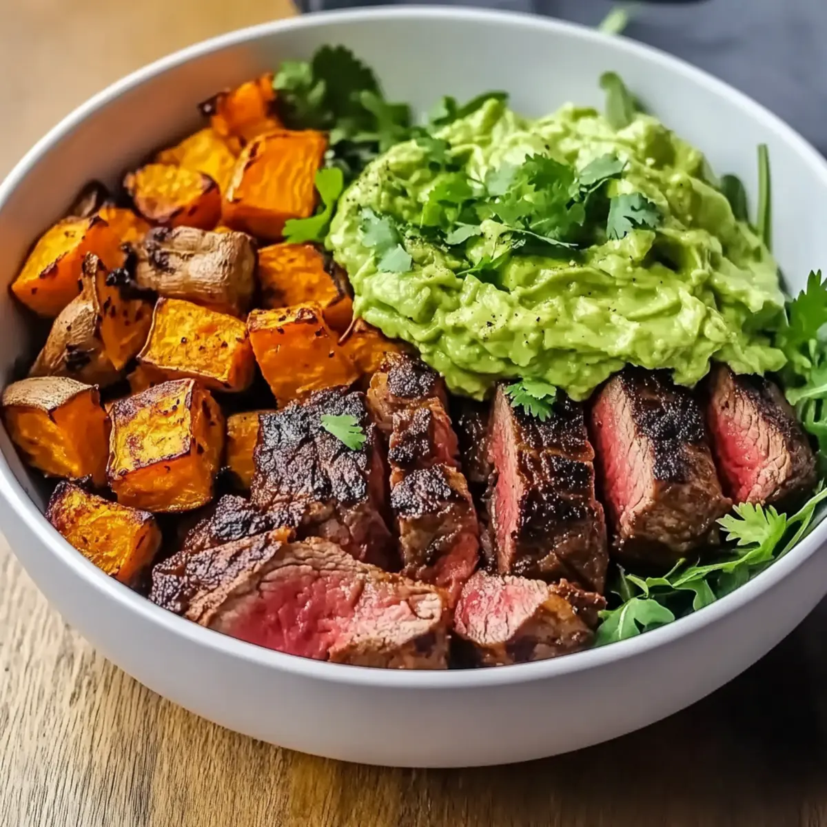 Steak and Sweet Potato Bowls with Avocado