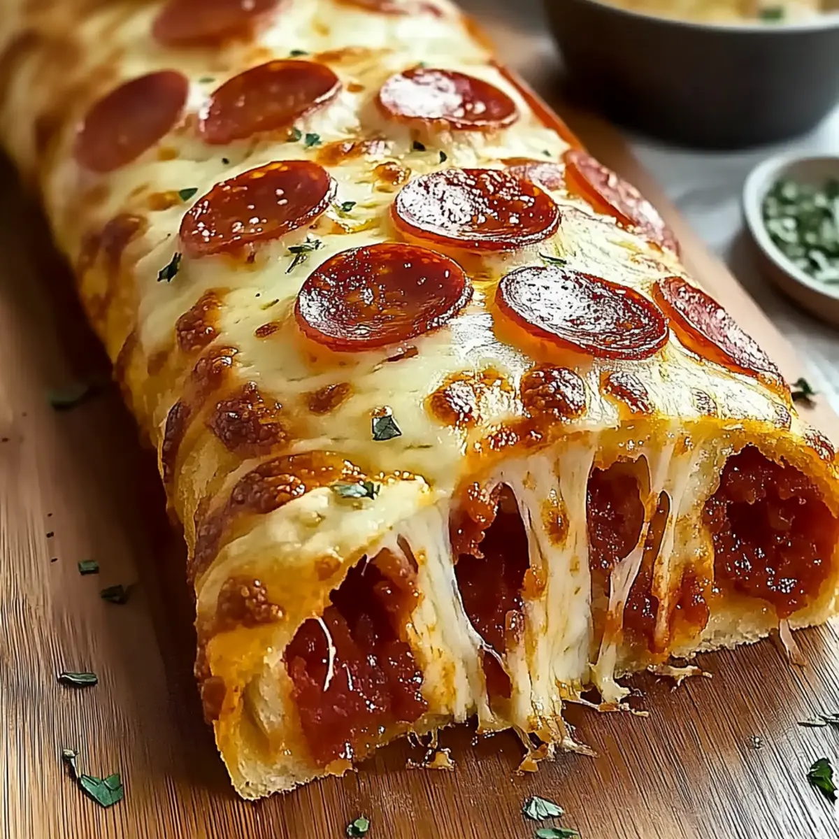 Cheesy Pepperoni Stromboli