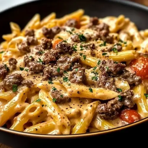 High-Protein Creamy Beef Pasta