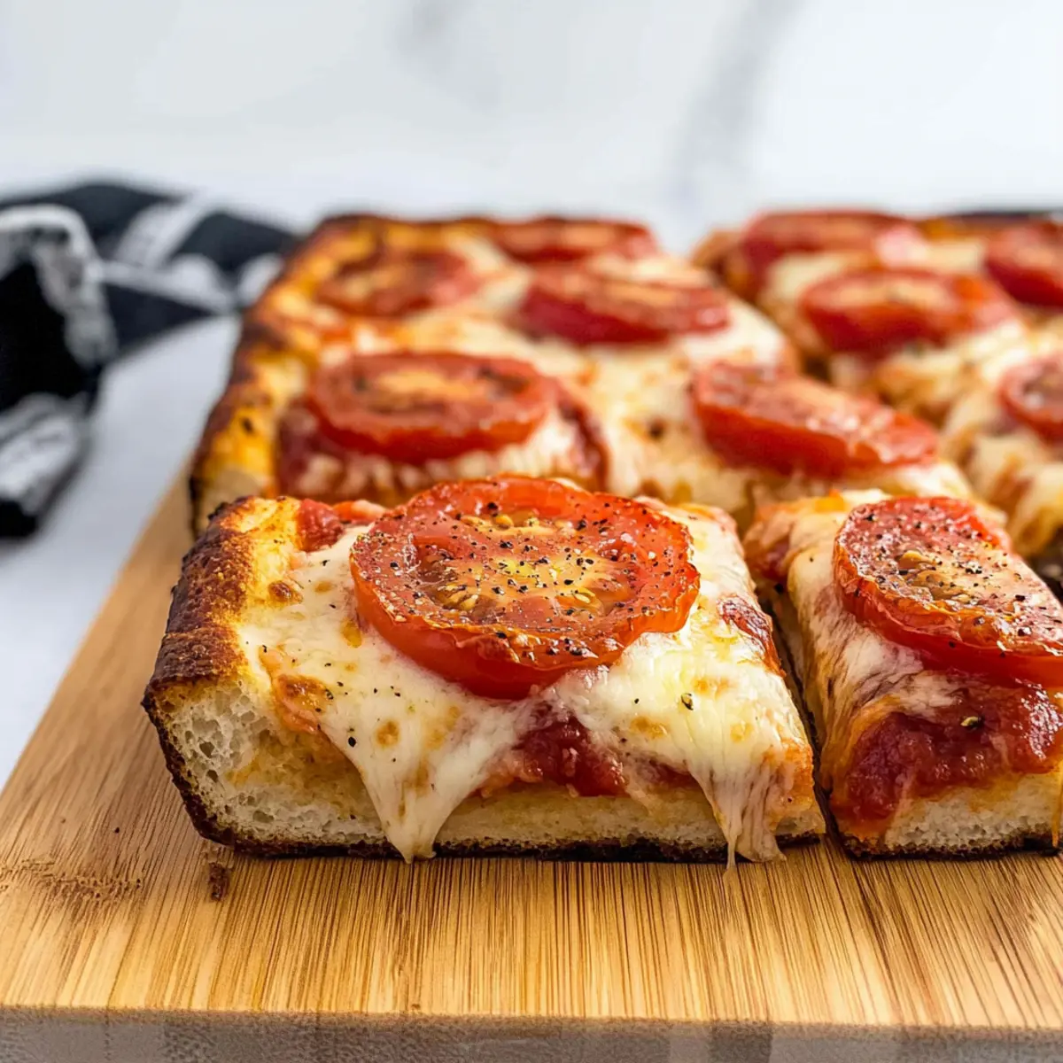 Vegetarian Detroit-style Pizza