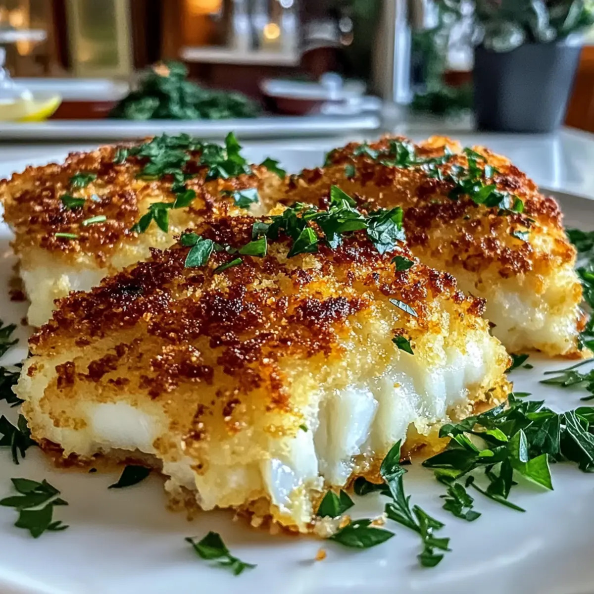 Crispy Parmesan Crusted Cod