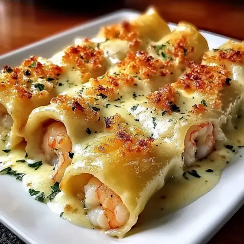 Creamy Garlic Parmesan Shrimp Roll-Ups