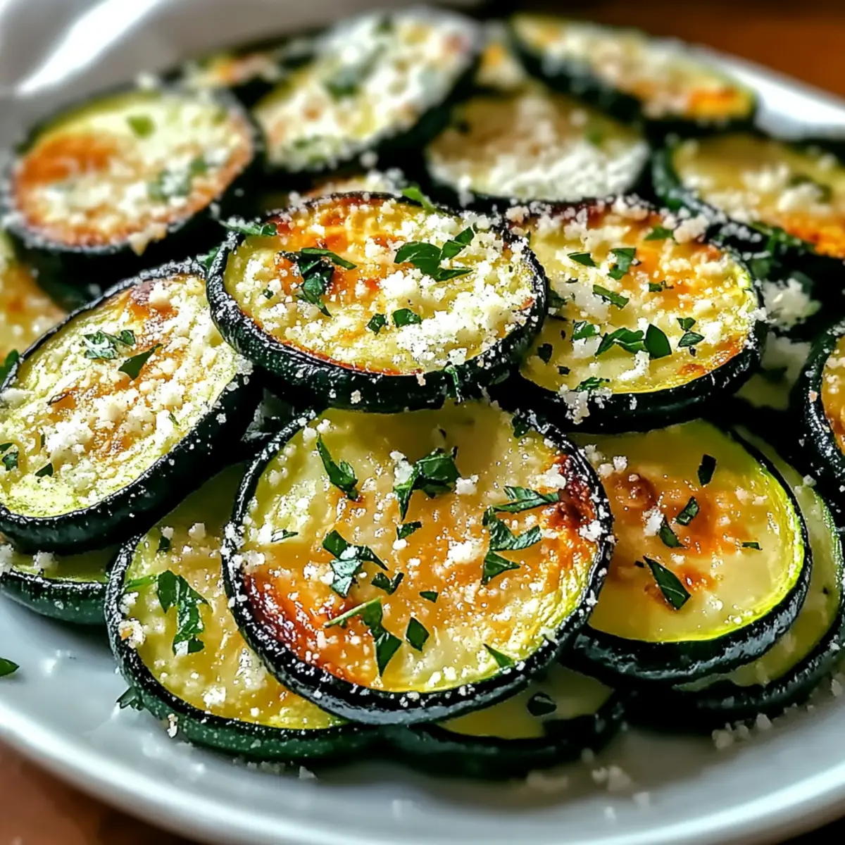 Garlic Parmesan Roasted Zucchini
