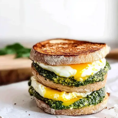 Healthy Pesto Egg Breakfast Sandwich