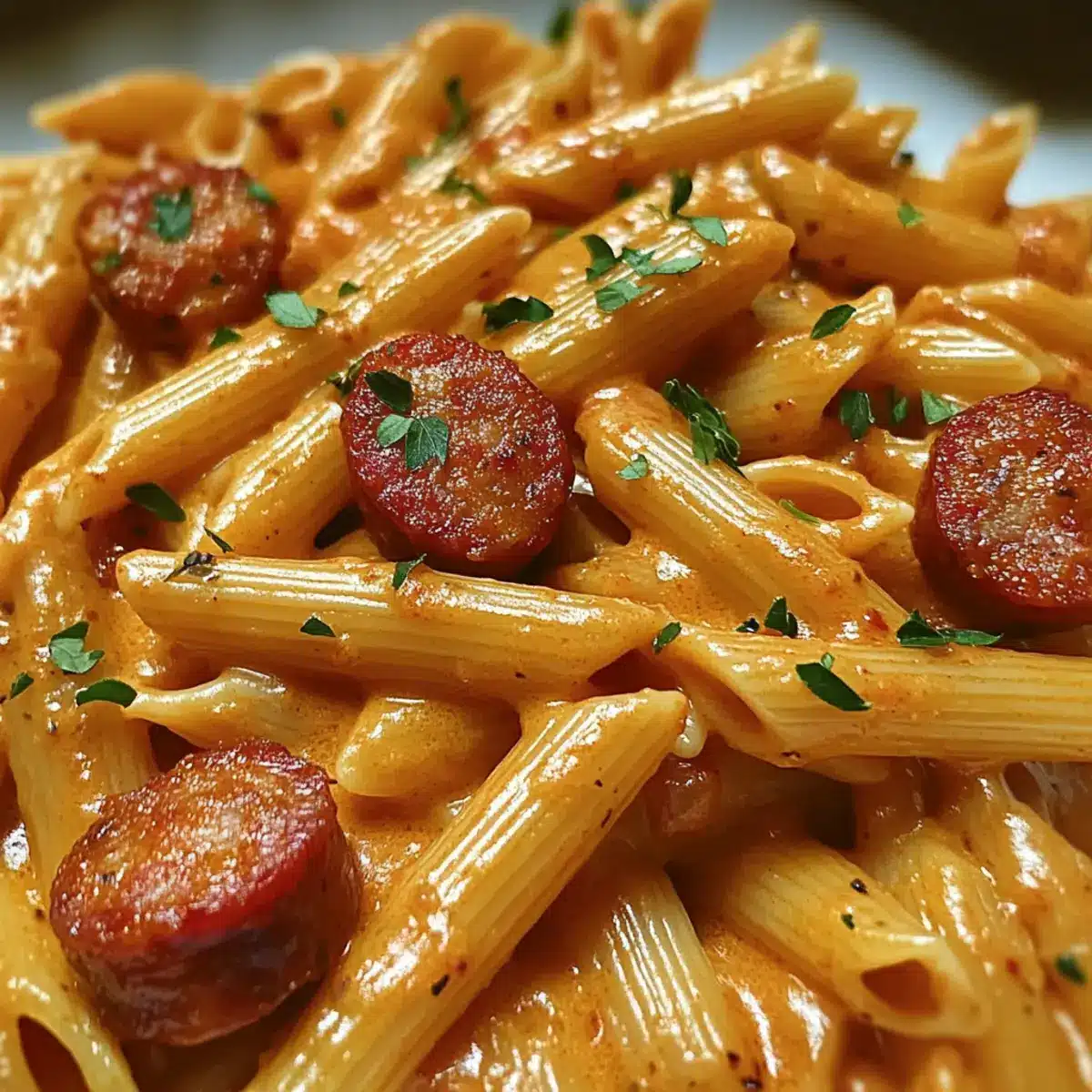 One-Pot Creamy Spicy Cajun Sausage Pasta