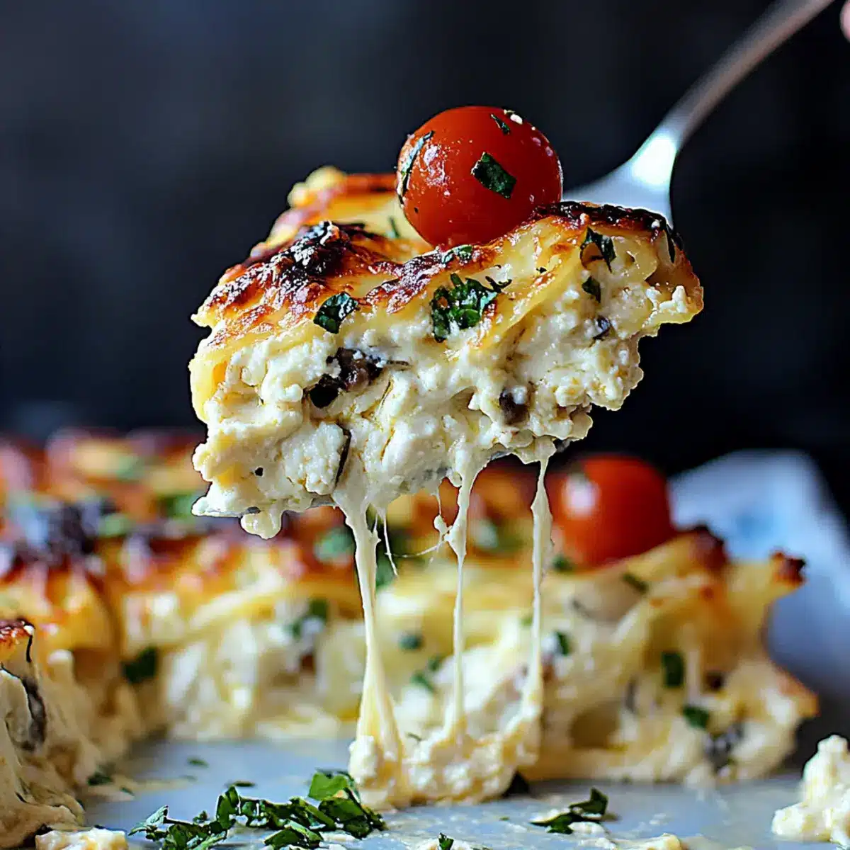White Chicken Caprese Lasagna
