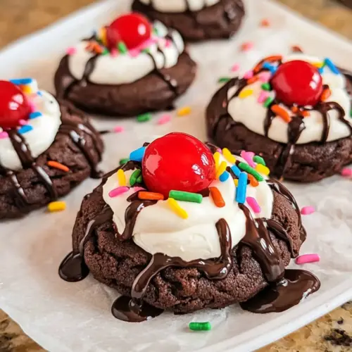 Hot Fudge Sundae Cookies
