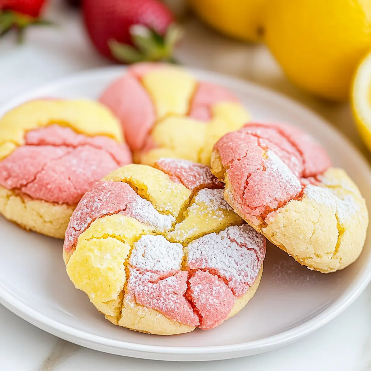 Strawberry Lemon Cake Mix Cookies
