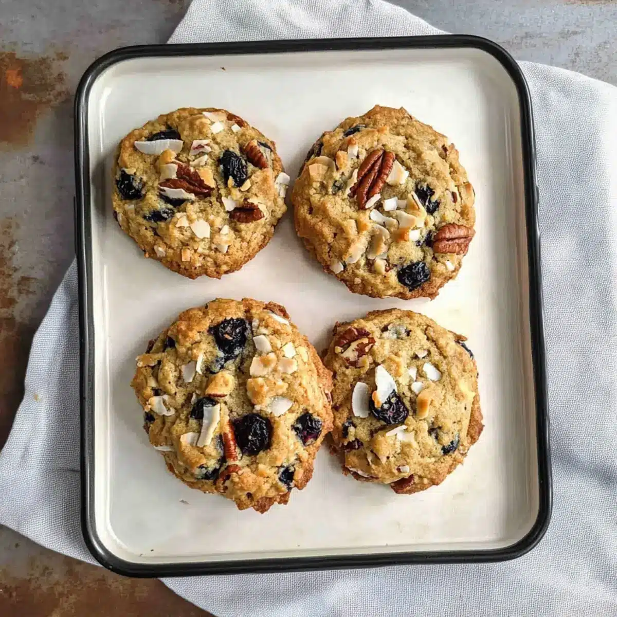 Blueberry Coconut Pecan Cookies