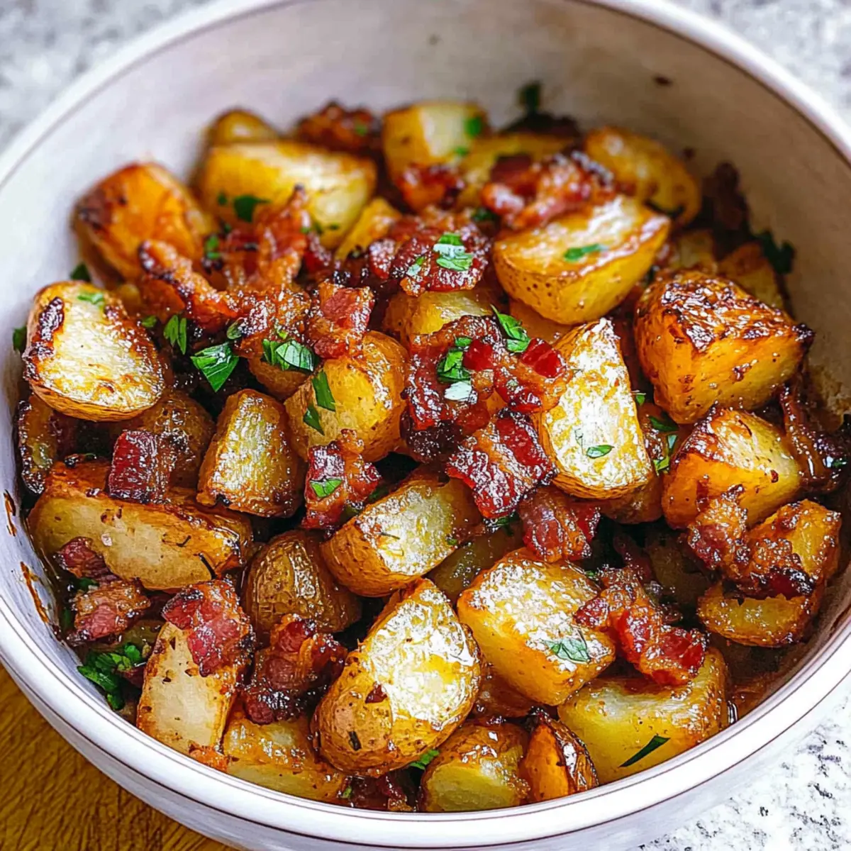 Honey Bacon Roasted Potatoes