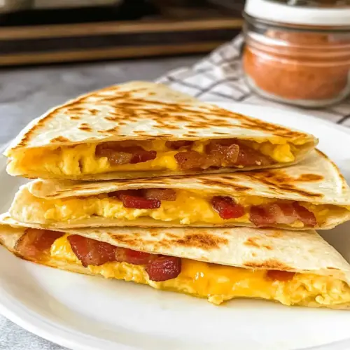 Bacon Egg and Cheese Breakfast Quesadillas