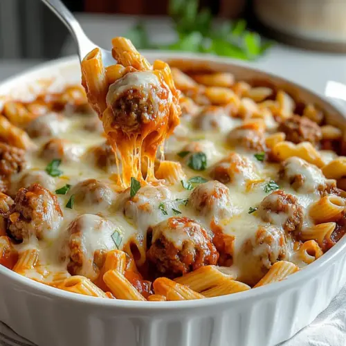 Dump and Bake Meatball Casserole