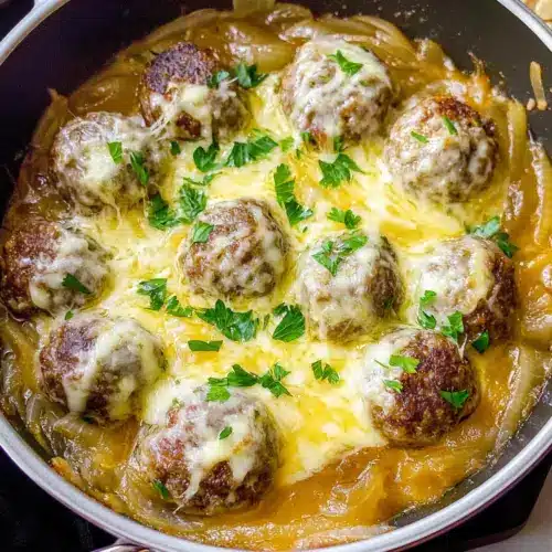 French Onion Meatballs