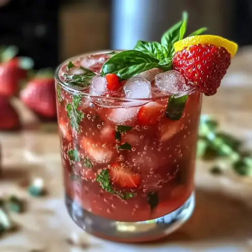 Strawberry Basil Smash Cocktail