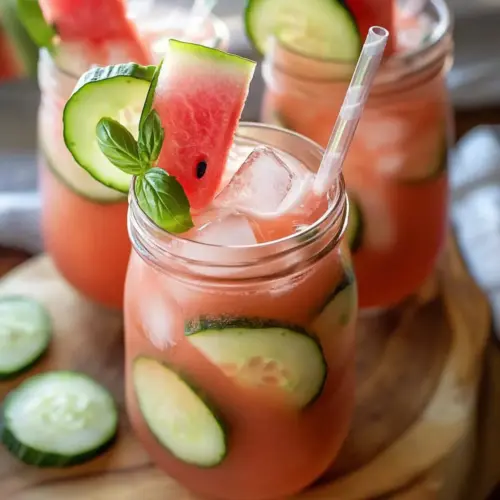 Watermelon Cucumber Basil Lemonade
