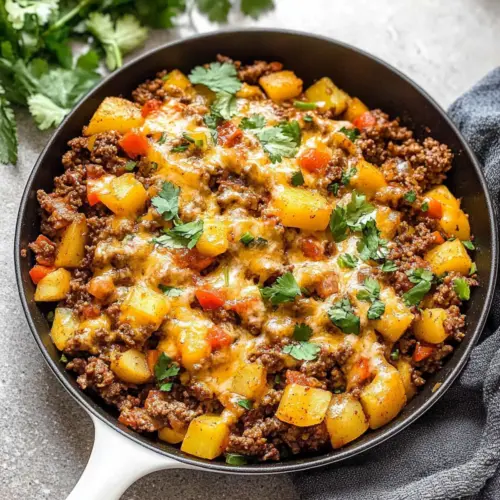 Mexican Ground Beef and Potato Skillet