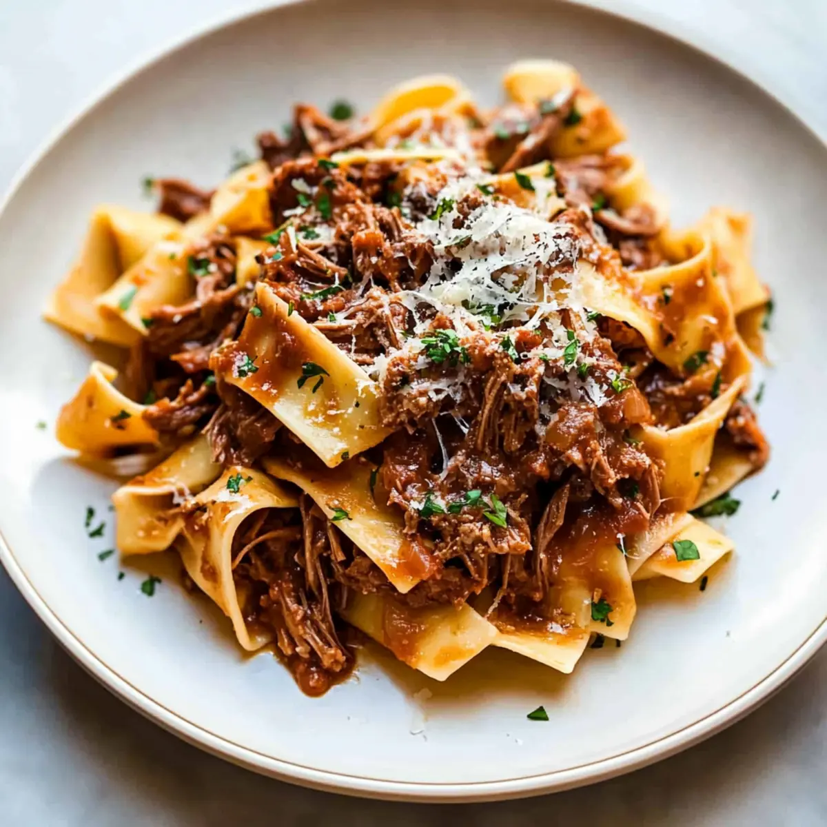 Braised Beef Ragu with Pappardelle