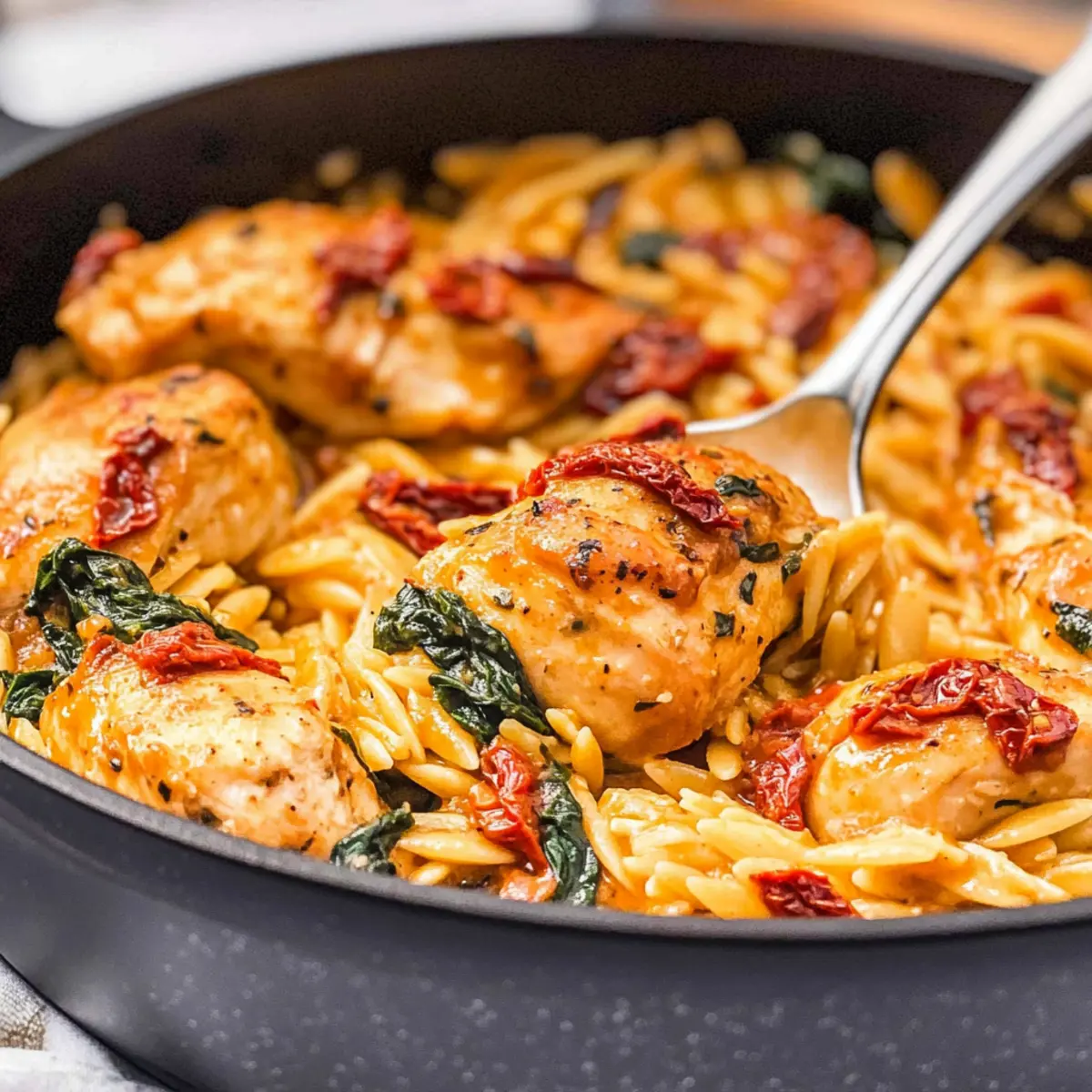 Creamy Sun-Dried Tomato Chicken Orzo