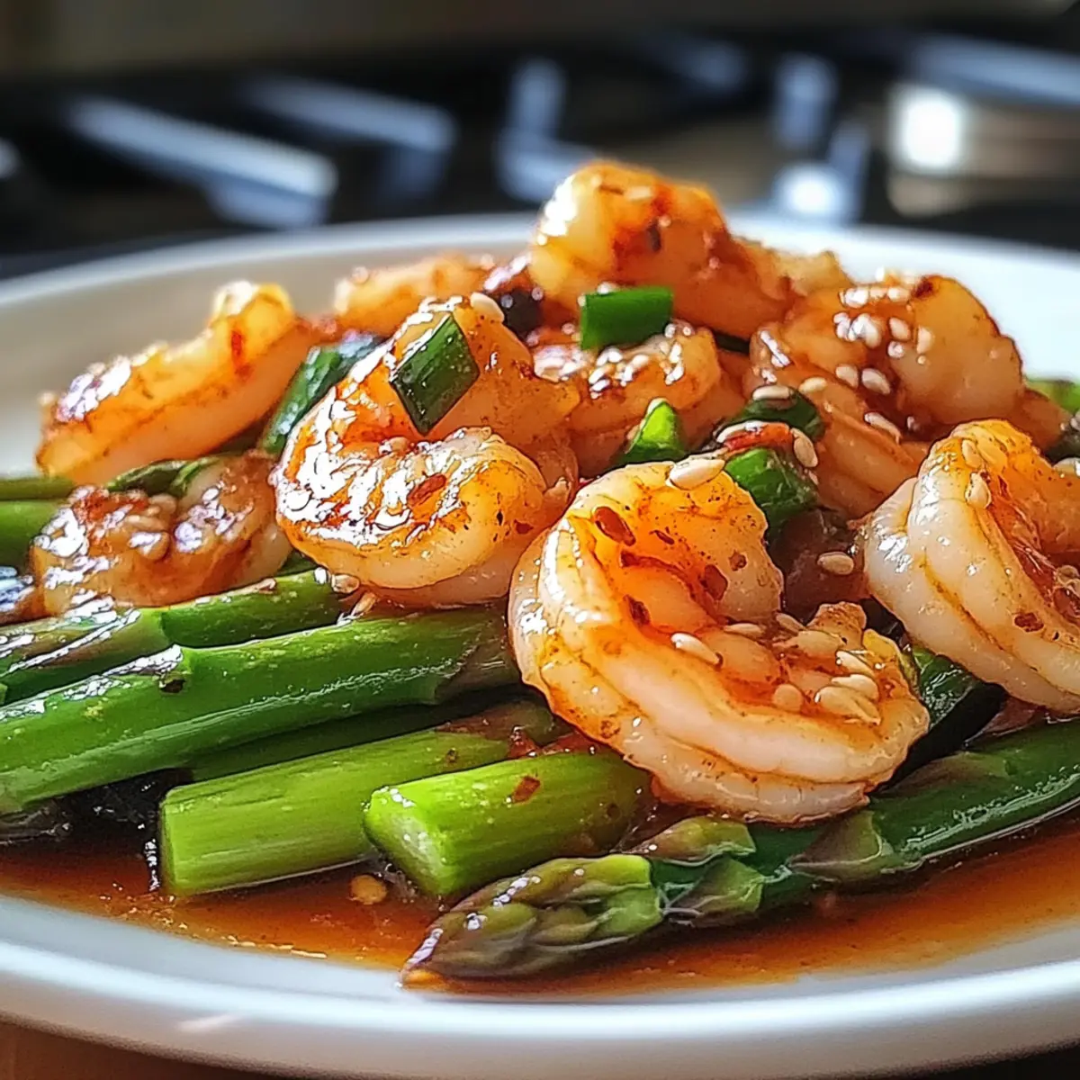 Sweet Chili Shrimp with Asparagus