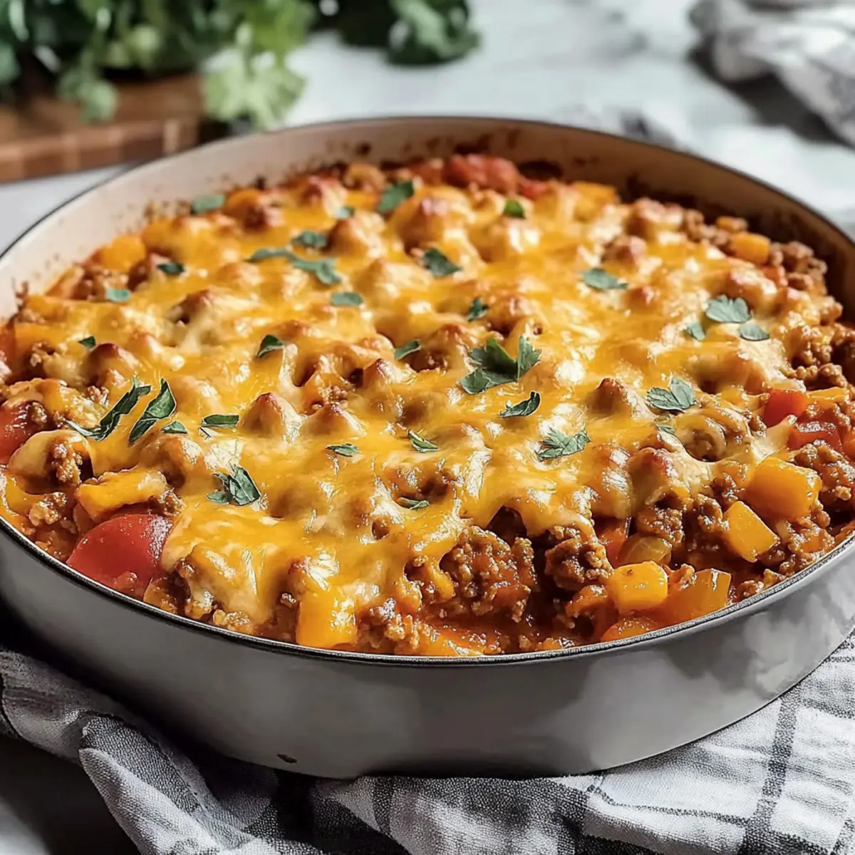 Sloppy Joe Ground Turkey Casserole
