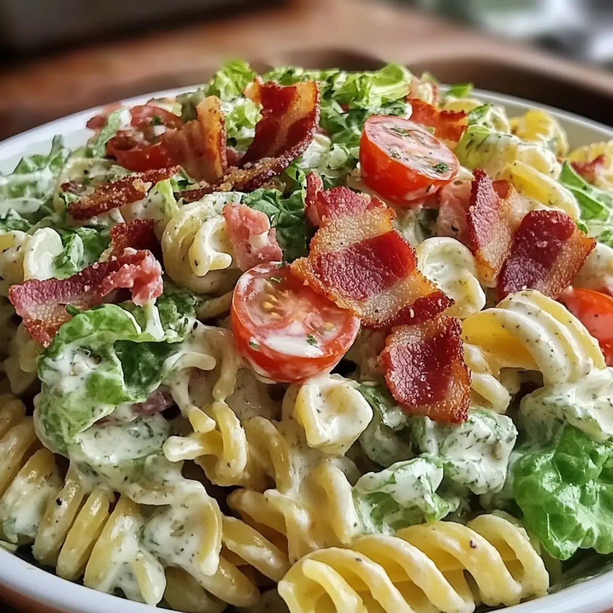 4th of July Creamy BLT Pasta Salad