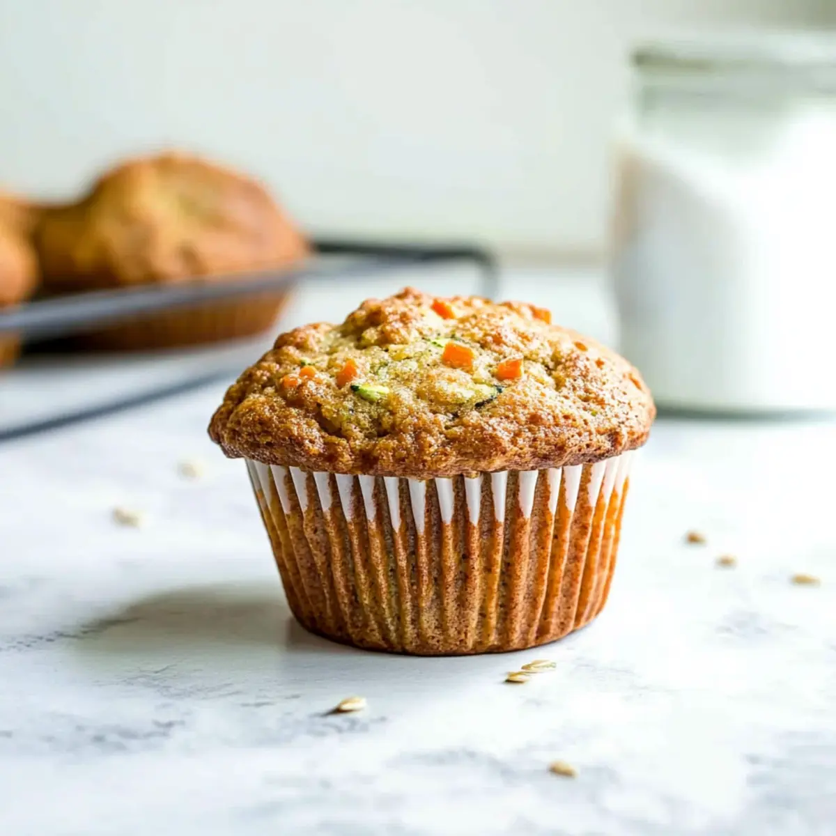 Whole Wheat Zucchini Carrot Muffins