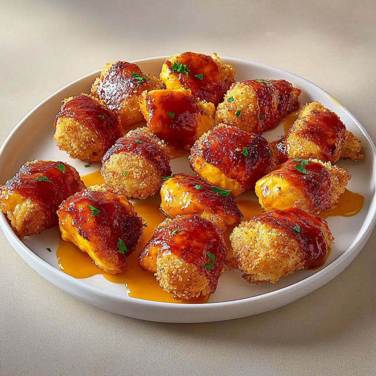 Bacon-Wrapped Pineapple Brat Bites