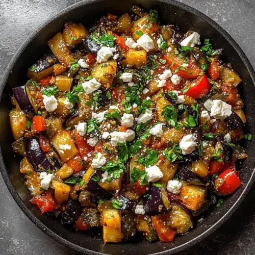 Quick Mediterranean Eggplant Skillet