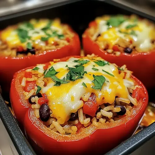 Spicy Vegetarian Stuffed Peppers