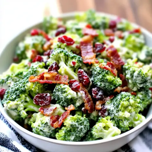 Broccoli Salad with Bacon and Dried Cranberries