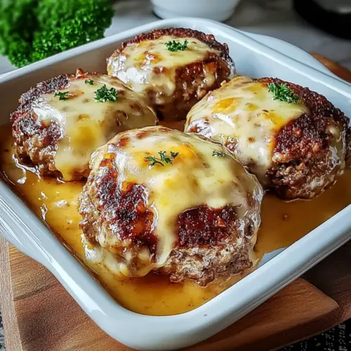 Cheesy Baked Meat Patties