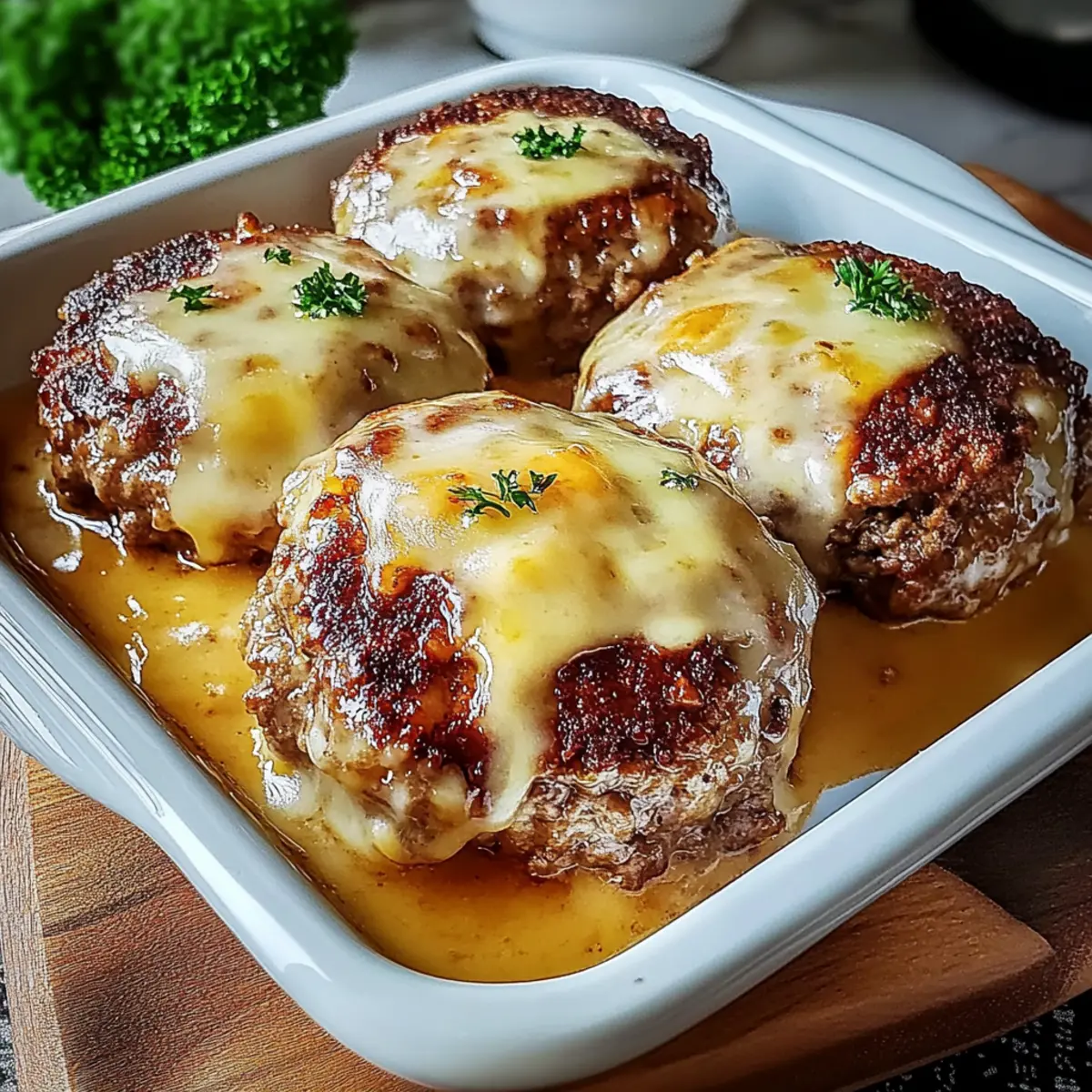 Cheesy Baked Meat Patties