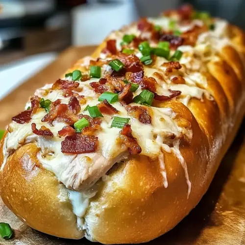 Chicken Bacon Ranch Stuffed Bread