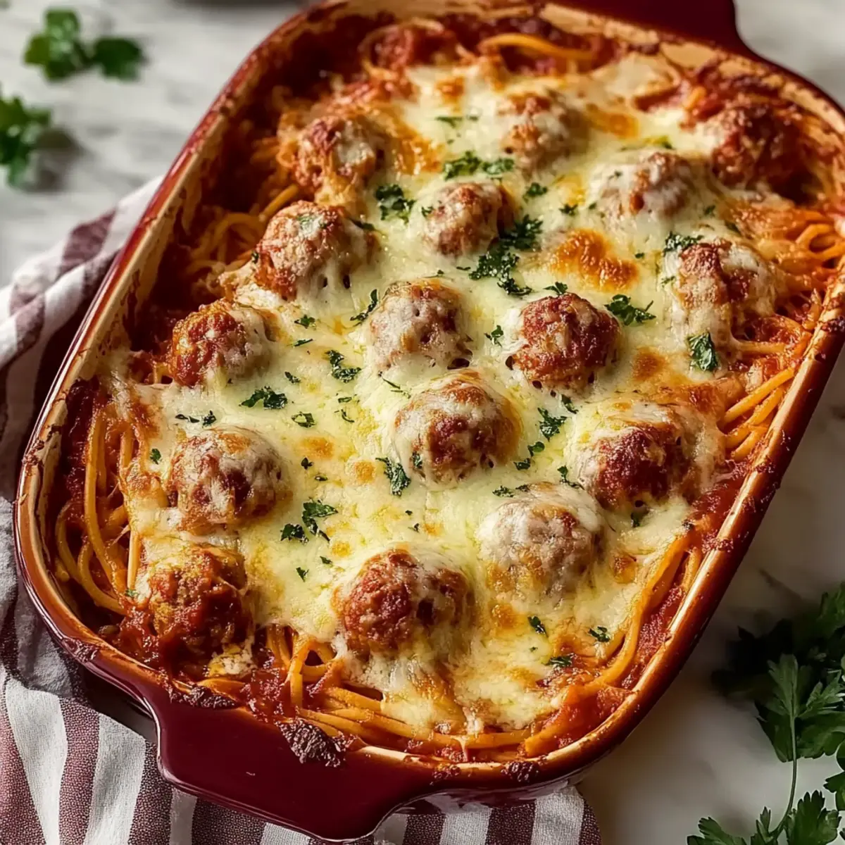 Spaghetti and Meatball Casserole