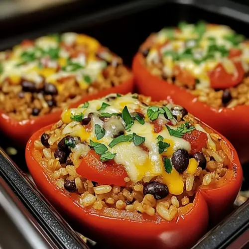 Spicy Vegetarian Stuffed Peppers