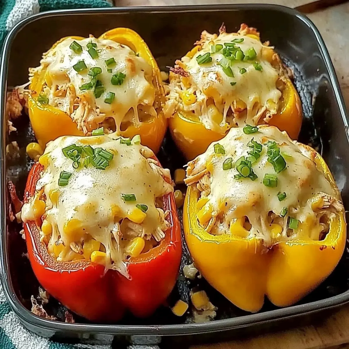 Creamy Chicken Stuffed Peppers