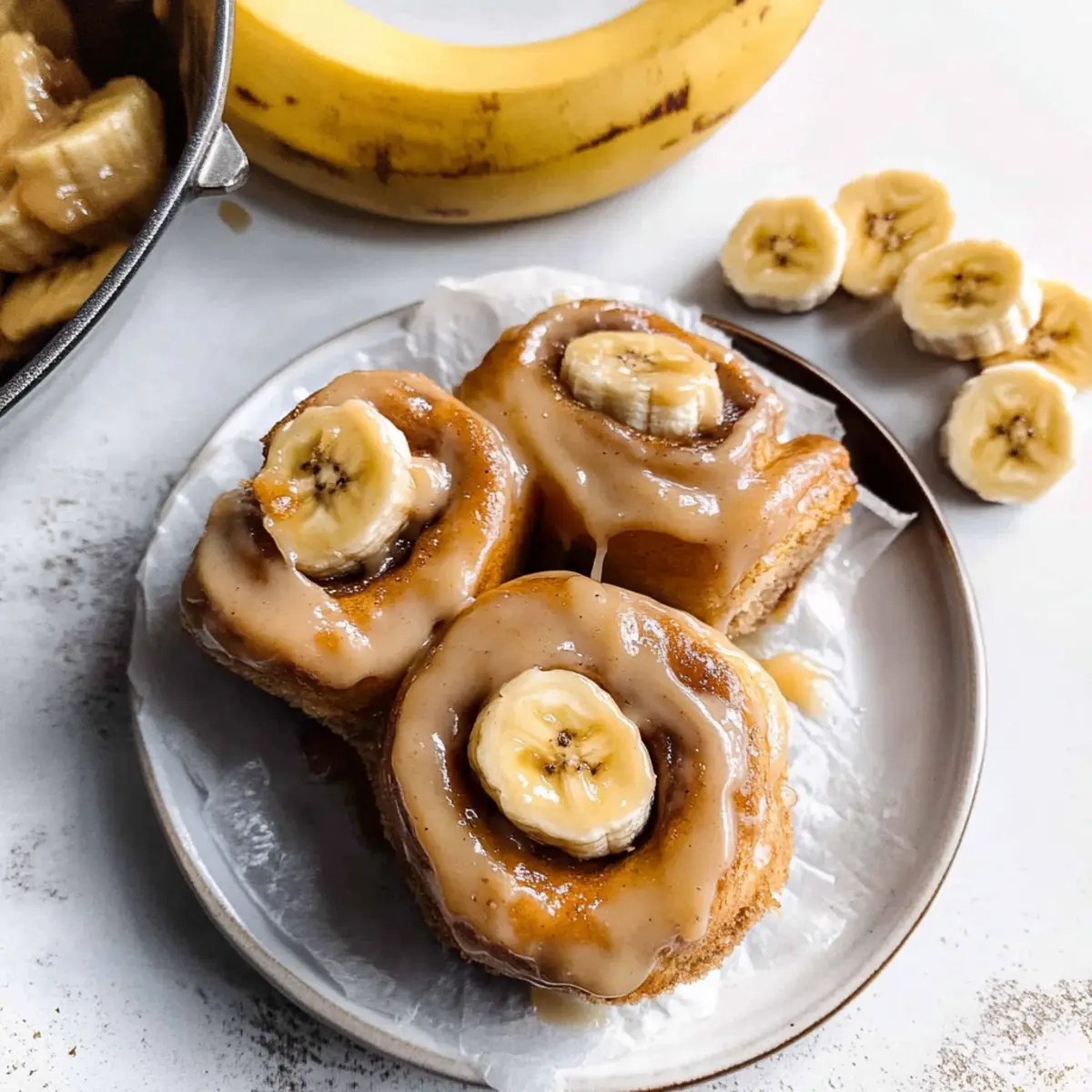 Peanut Butter Banana Cinnamon Rolls