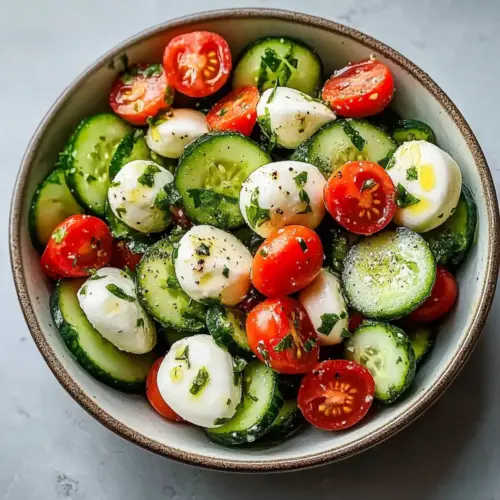 Crisp & Fresh Cucumber Mozzarella Salad